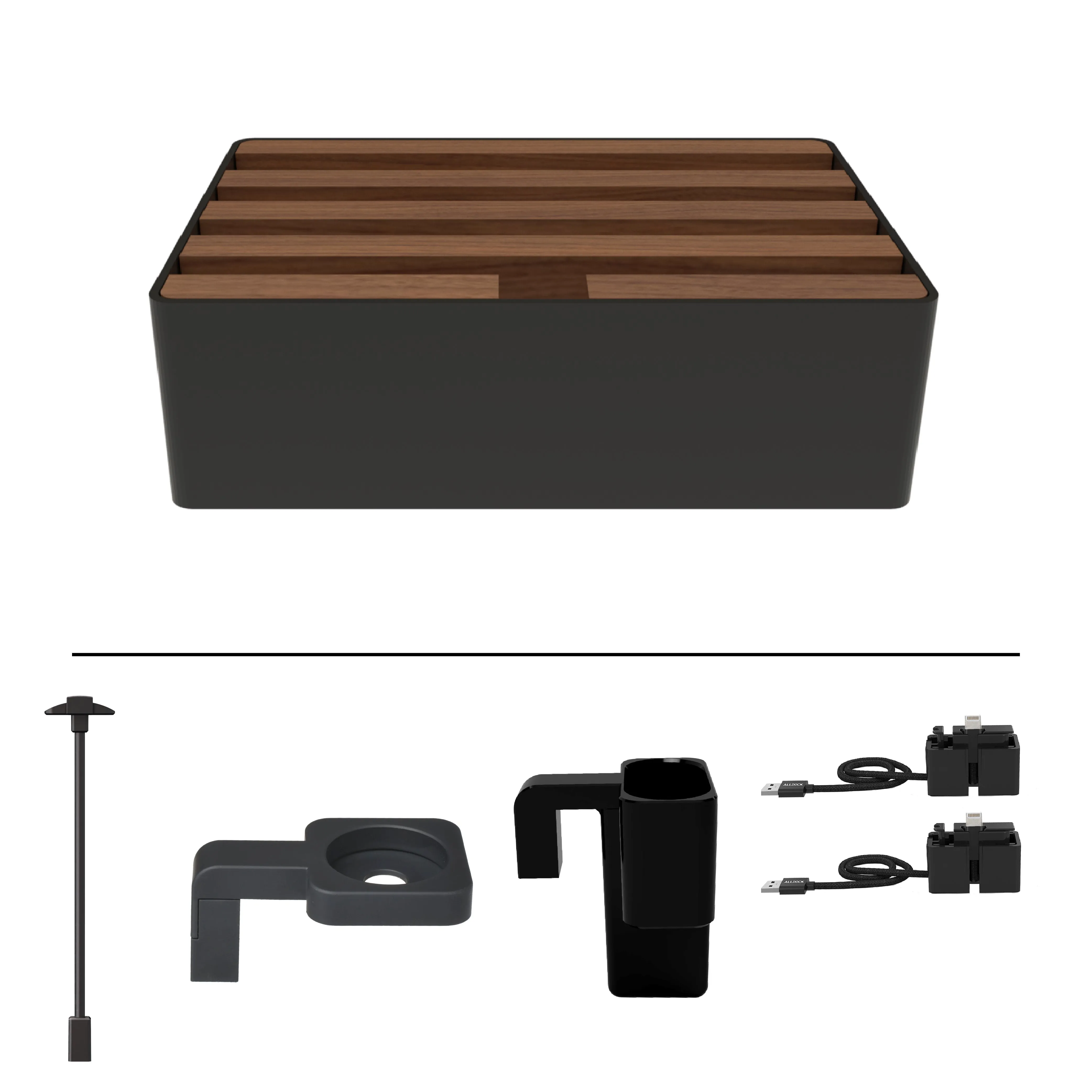 ALLDOCK Classic Black & Walnut Package