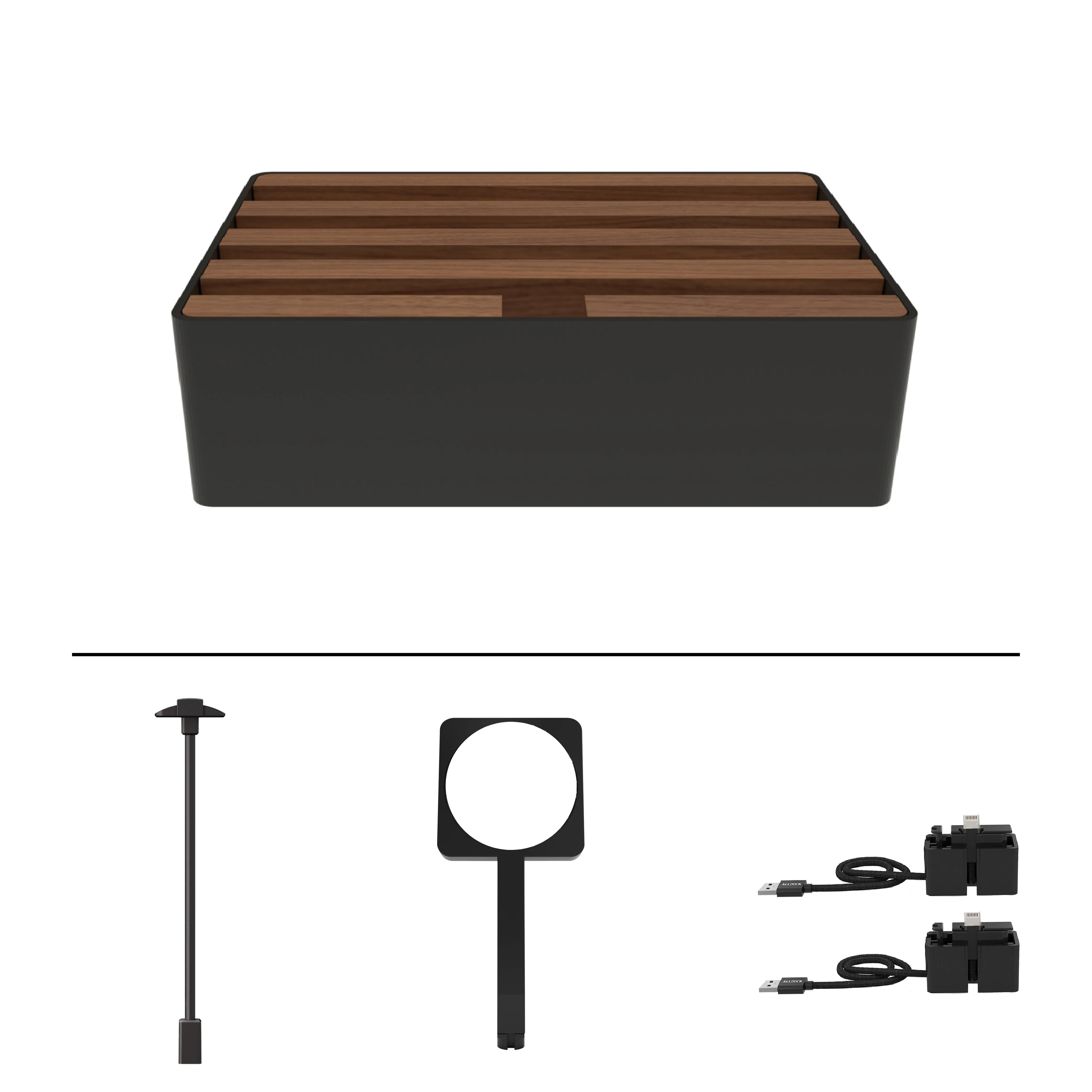 ALLDOCK Classic Black & Walnut Package