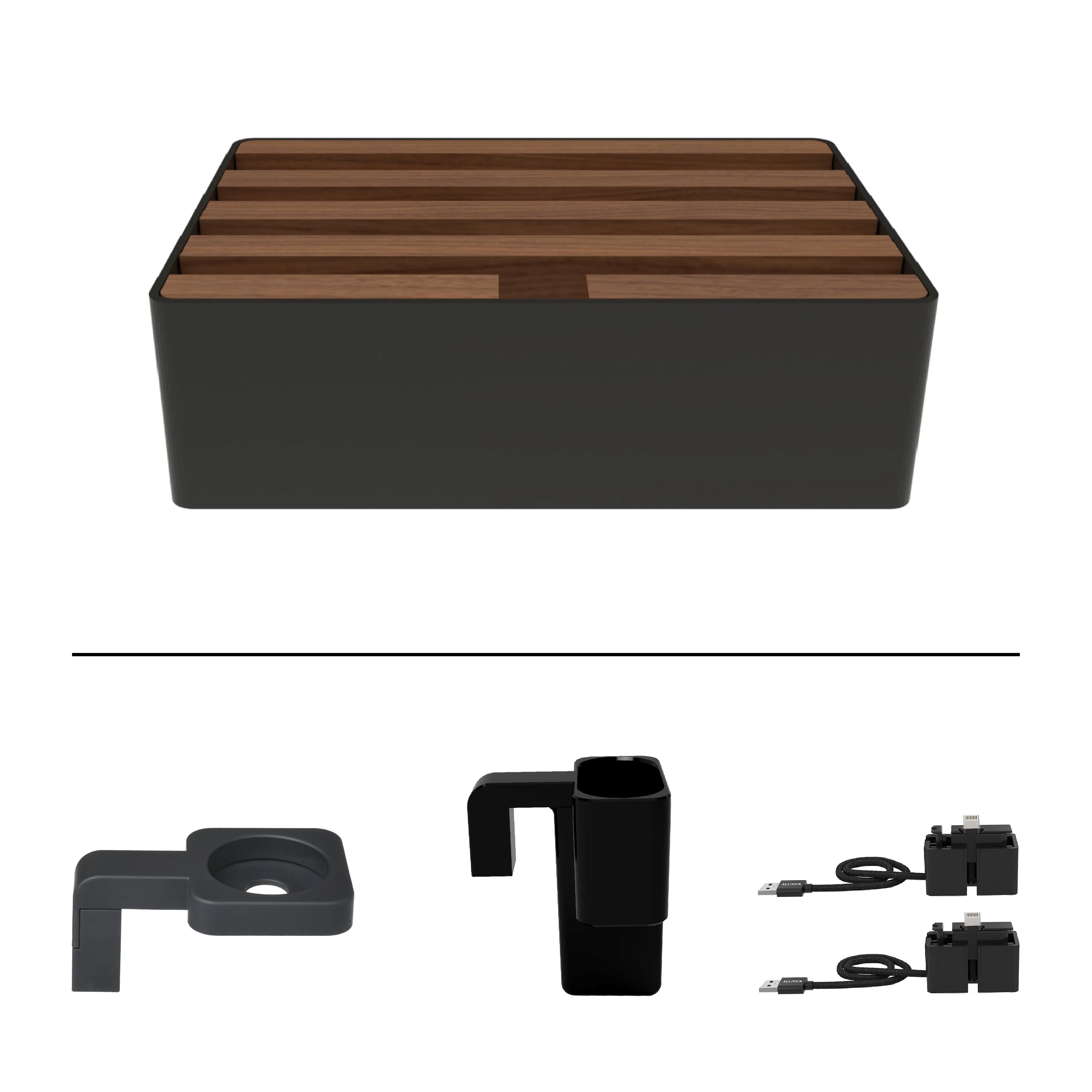 ALLDOCK Classic Black & Walnut Package