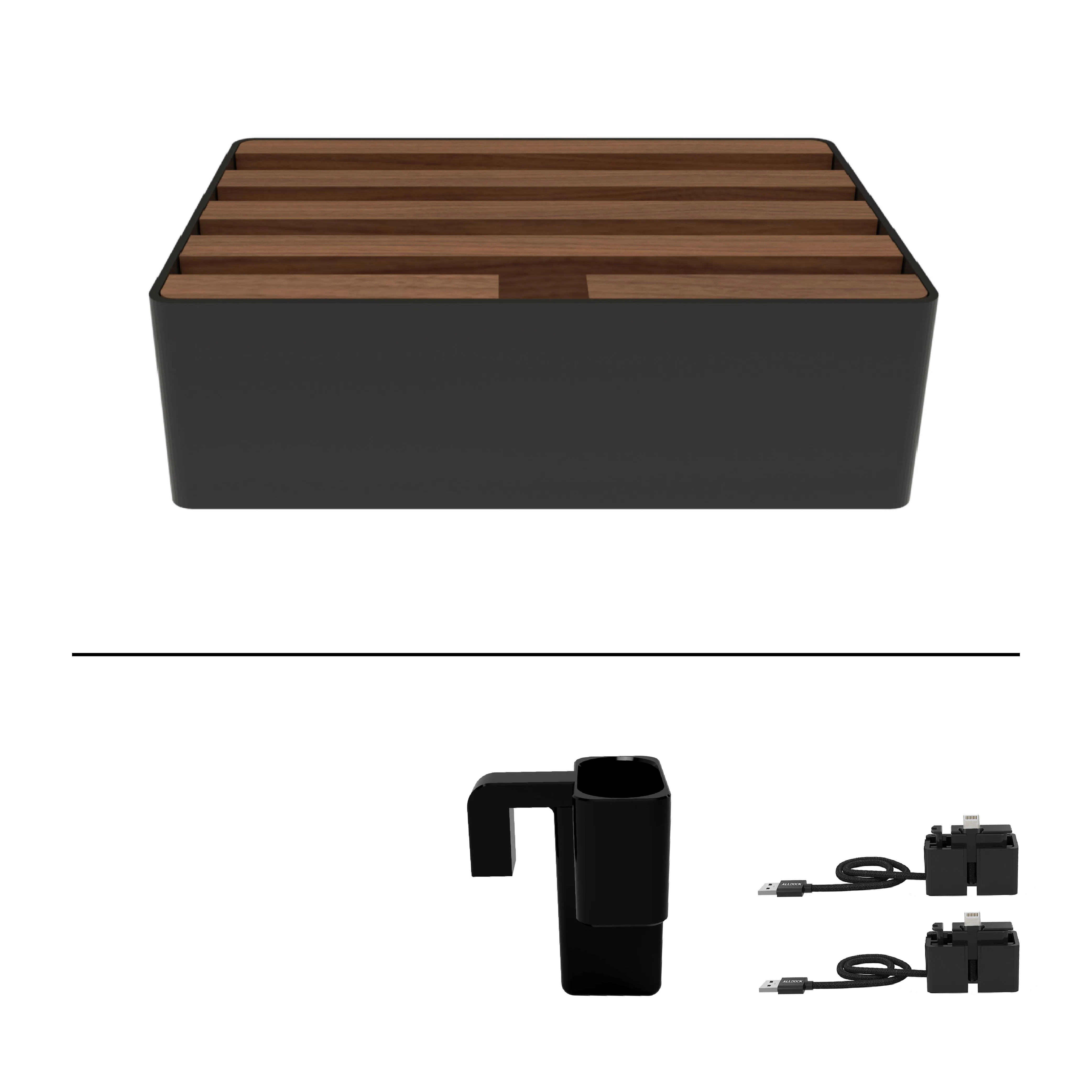 ALLDOCK Classic Black & Walnut Package