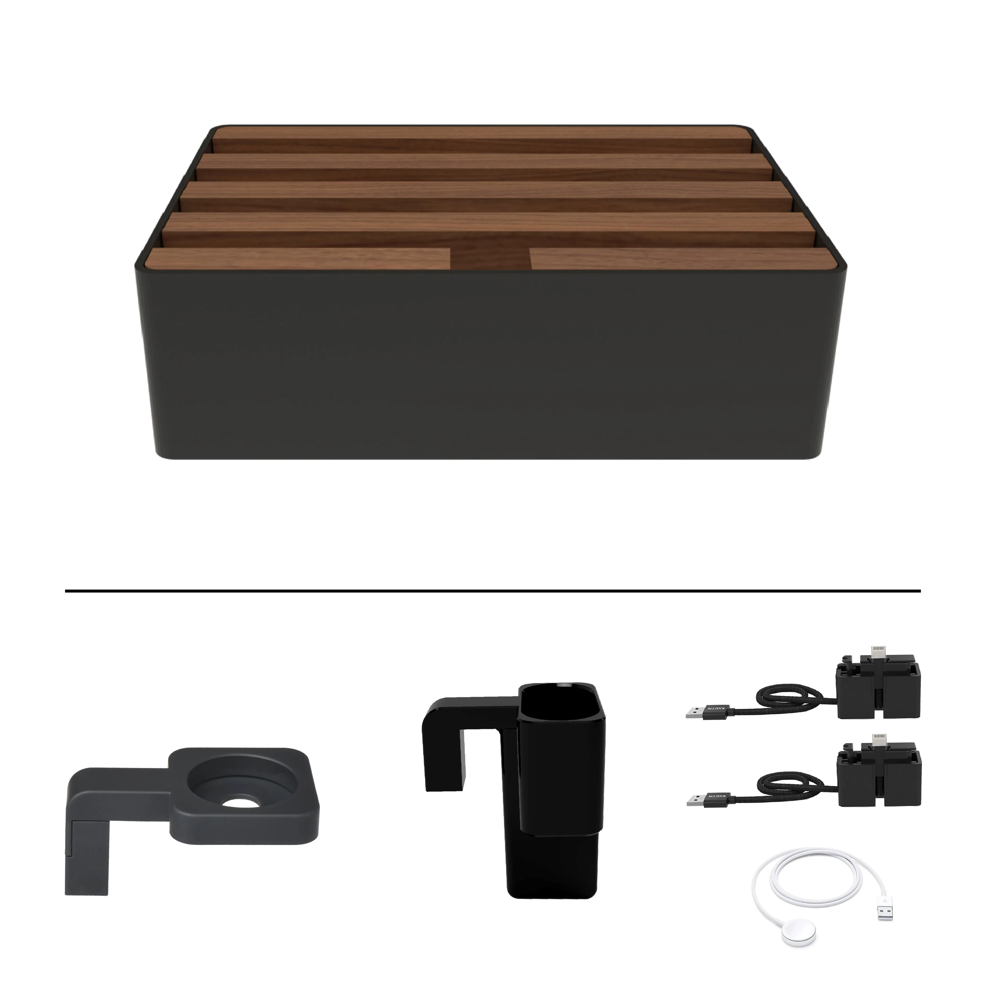 ALLDOCK Classic Black & Walnut Package