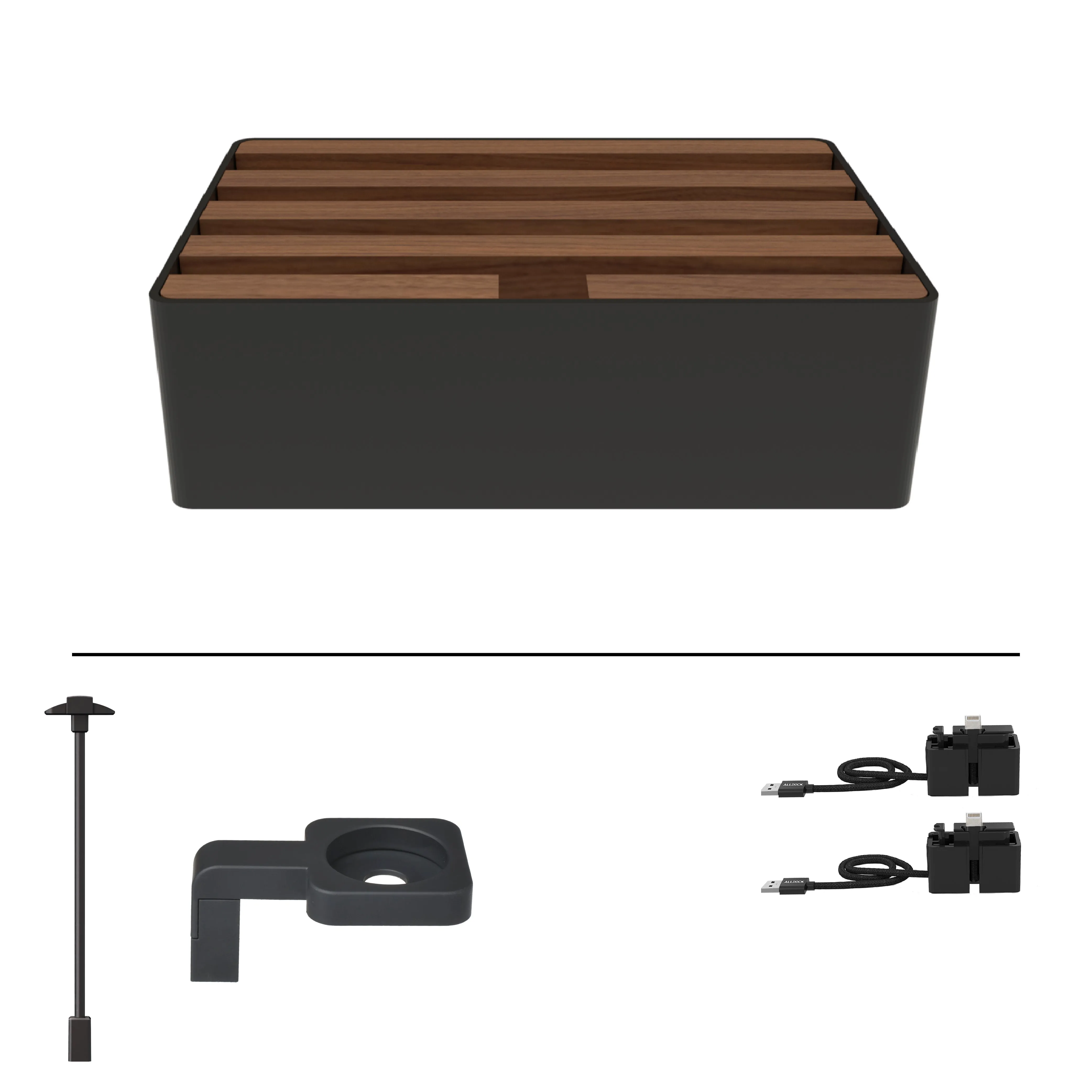 ALLDOCK Classic Black & Walnut Package