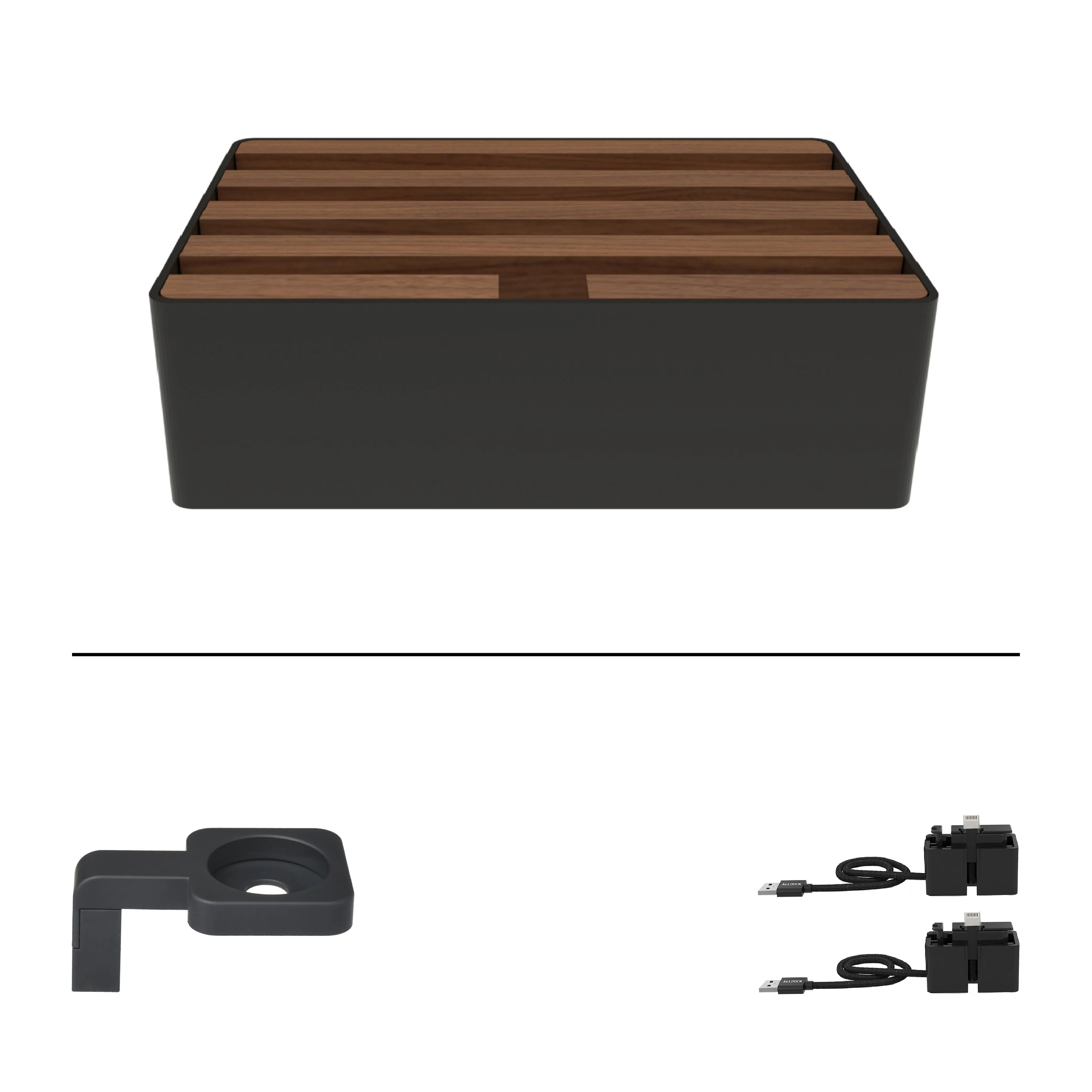 ALLDOCK Classic Black & Walnut Package
