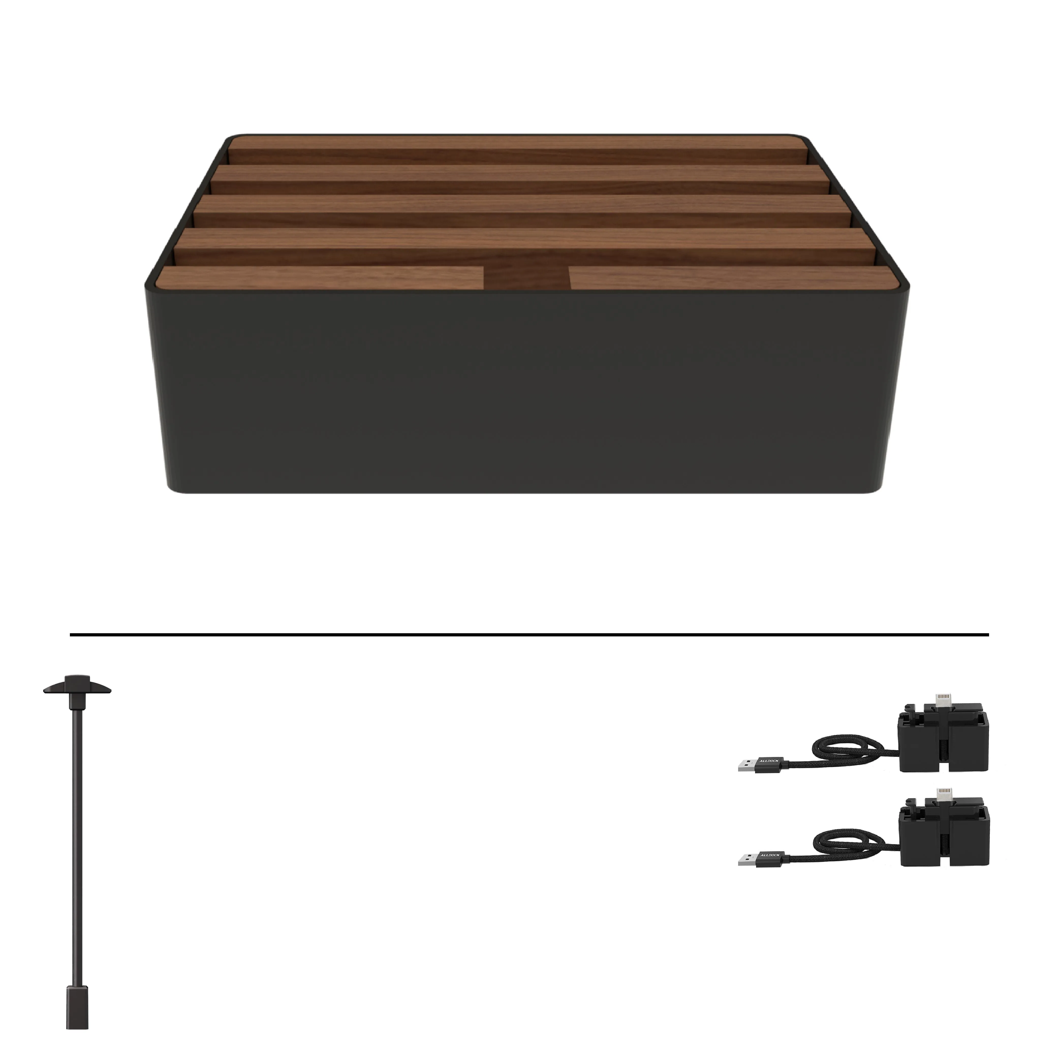 ALLDOCK Classic Black & Walnut Package