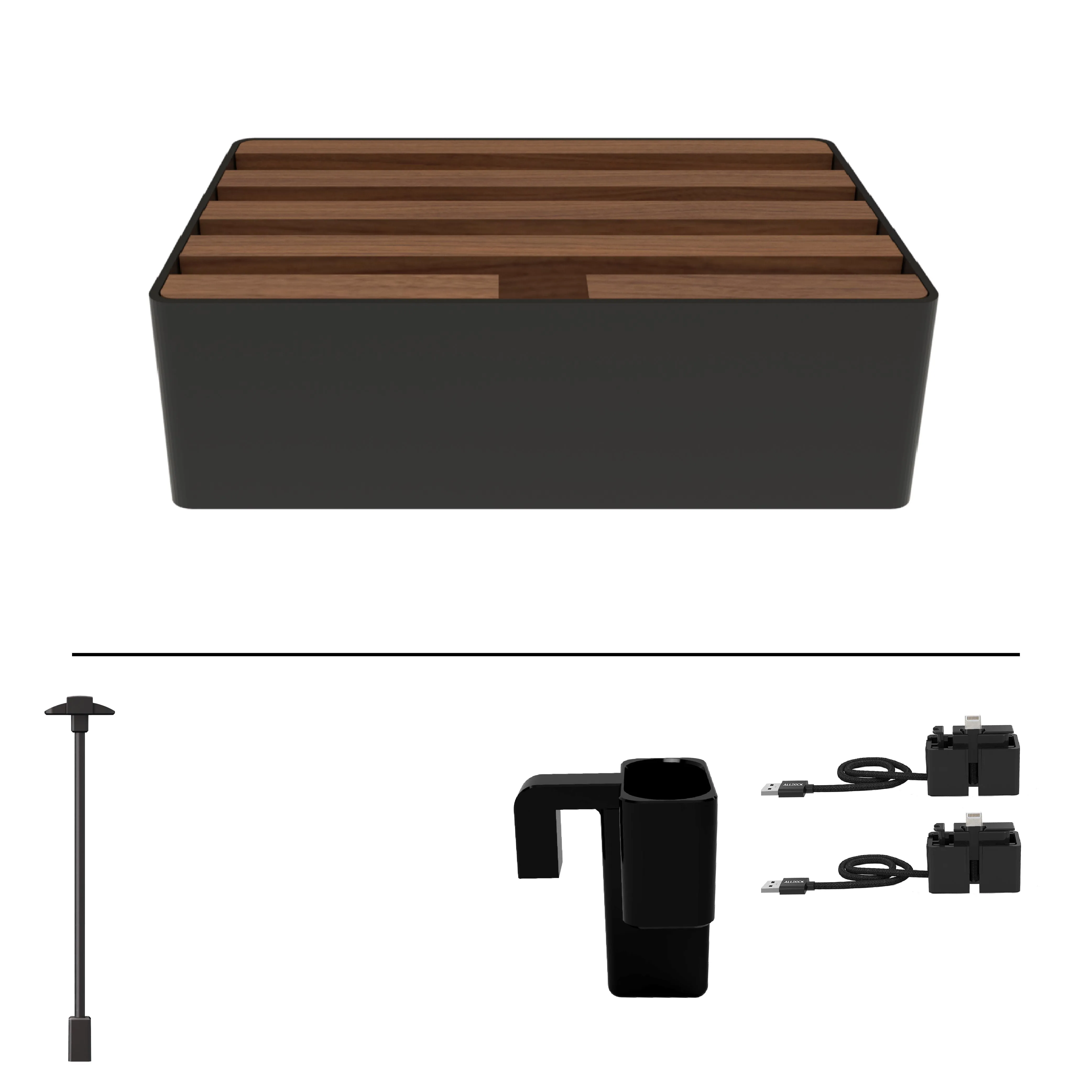 ALLDOCK Classic Black & Walnut Package