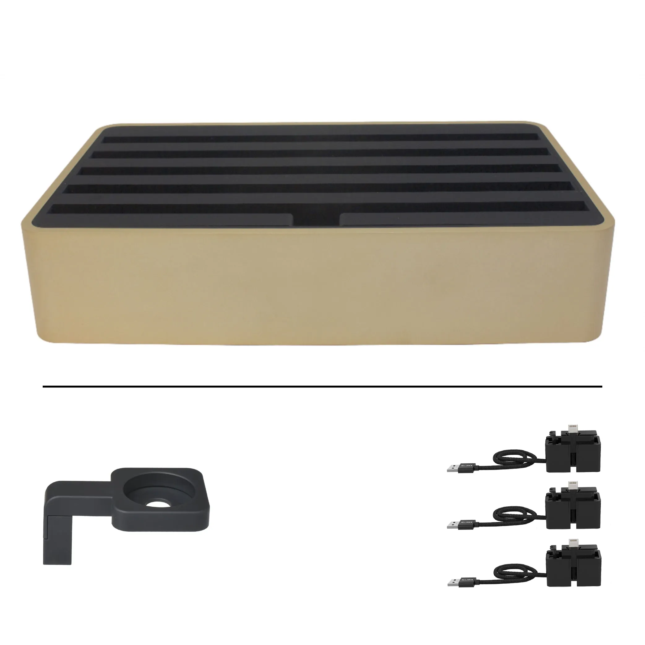 ALLDOCK Classic FAMILY Aluminium Gold & Black Package