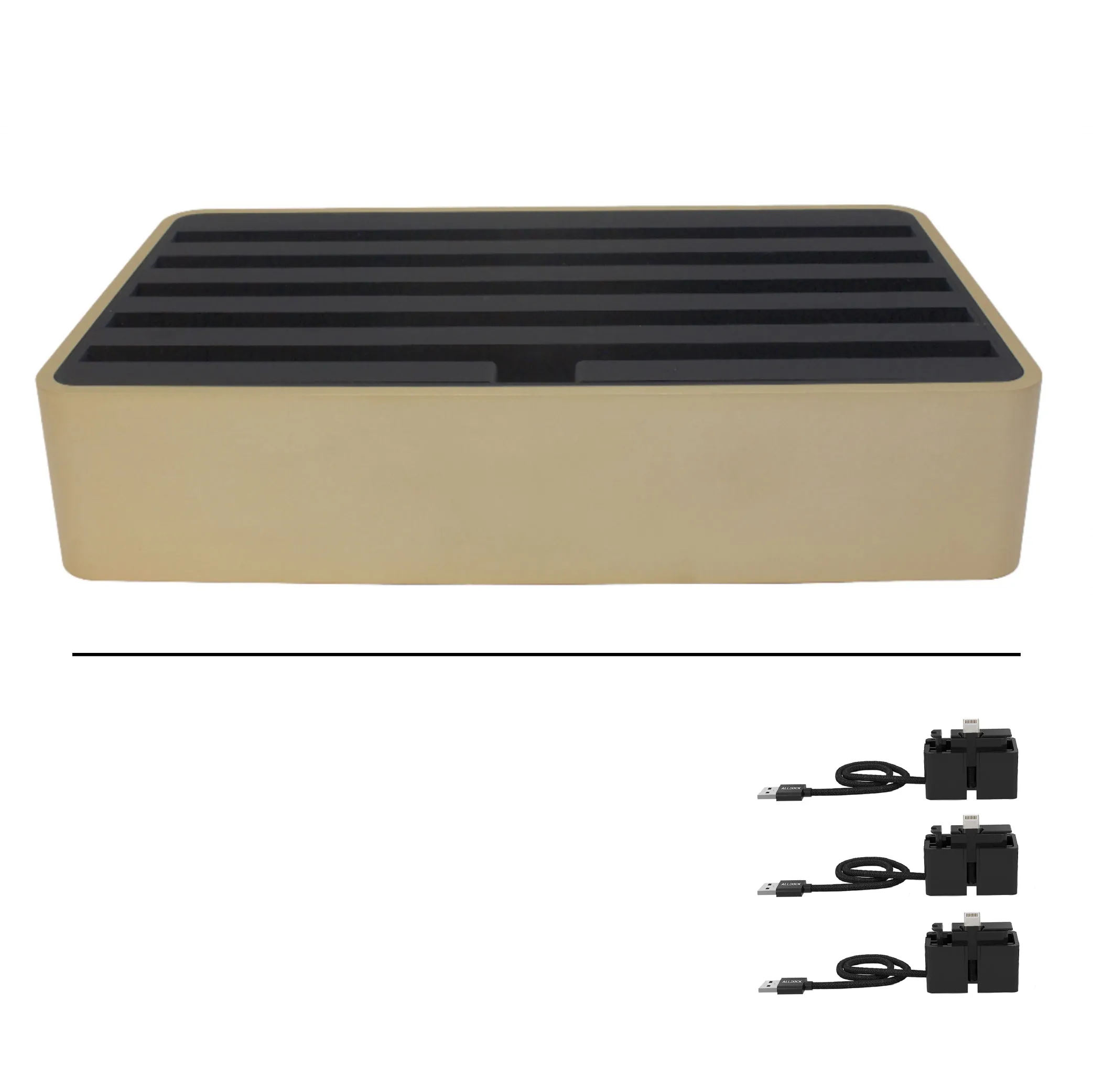 ALLDOCK Classic FAMILY Aluminium Gold & Black Package