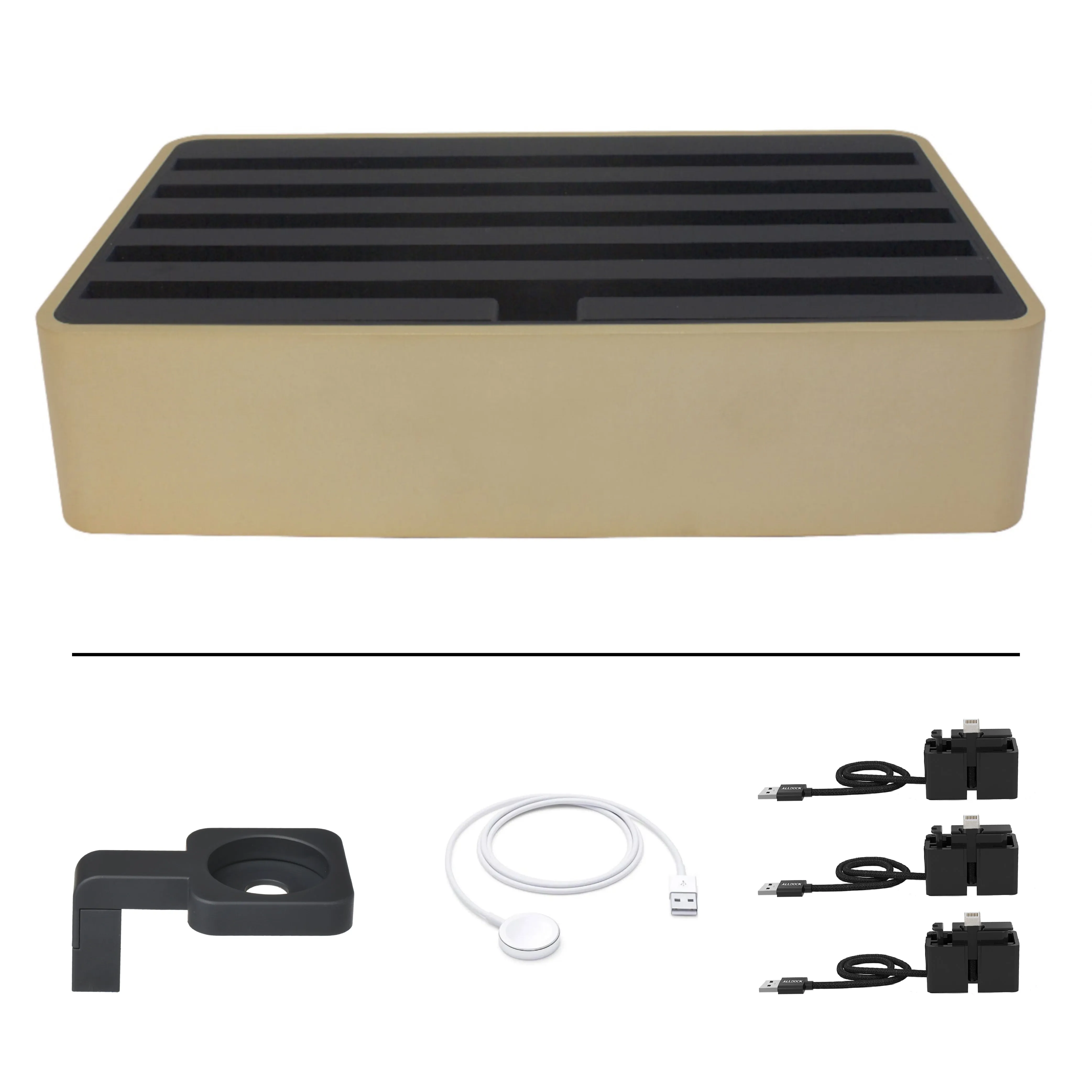 ALLDOCK Classic FAMILY Aluminium Gold & Black Package