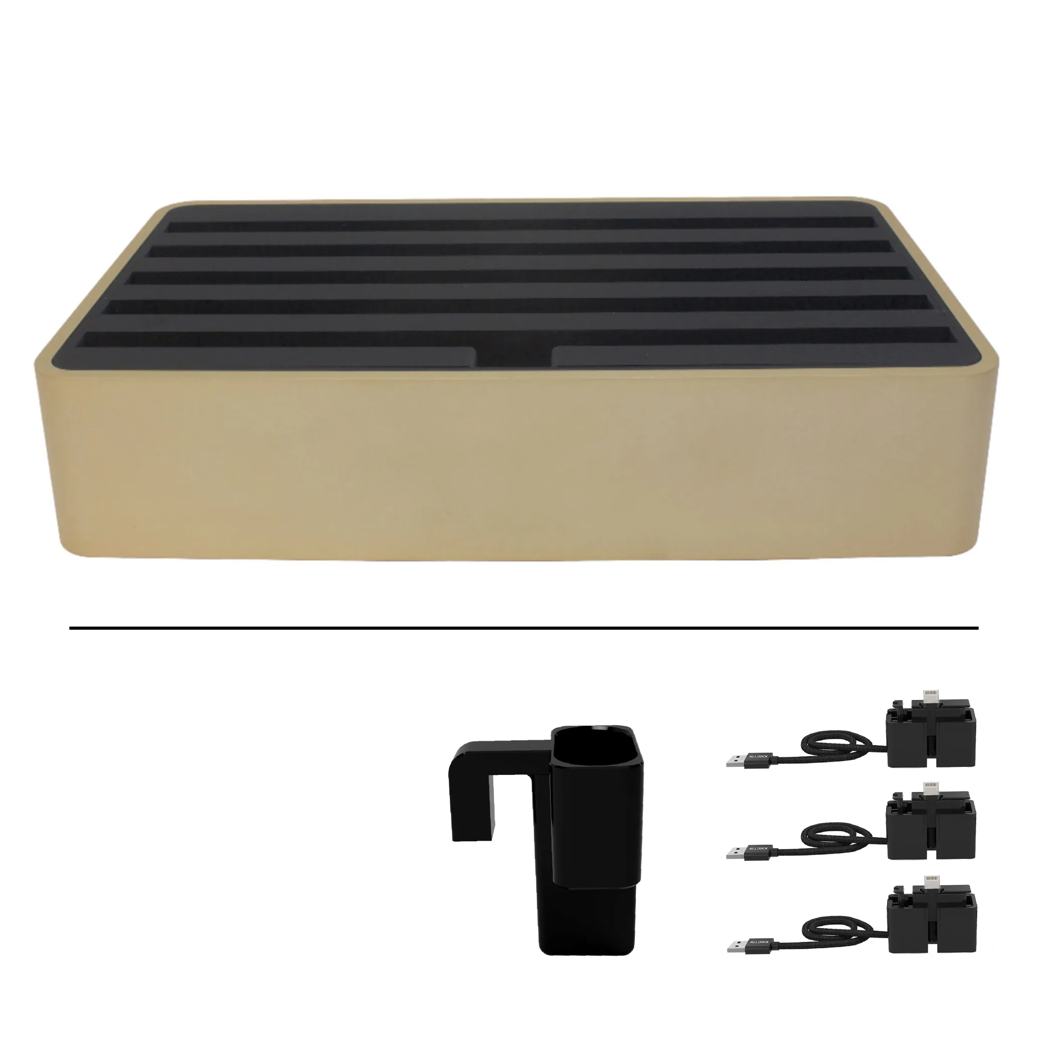 ALLDOCK Classic FAMILY Aluminium Gold & Black Package