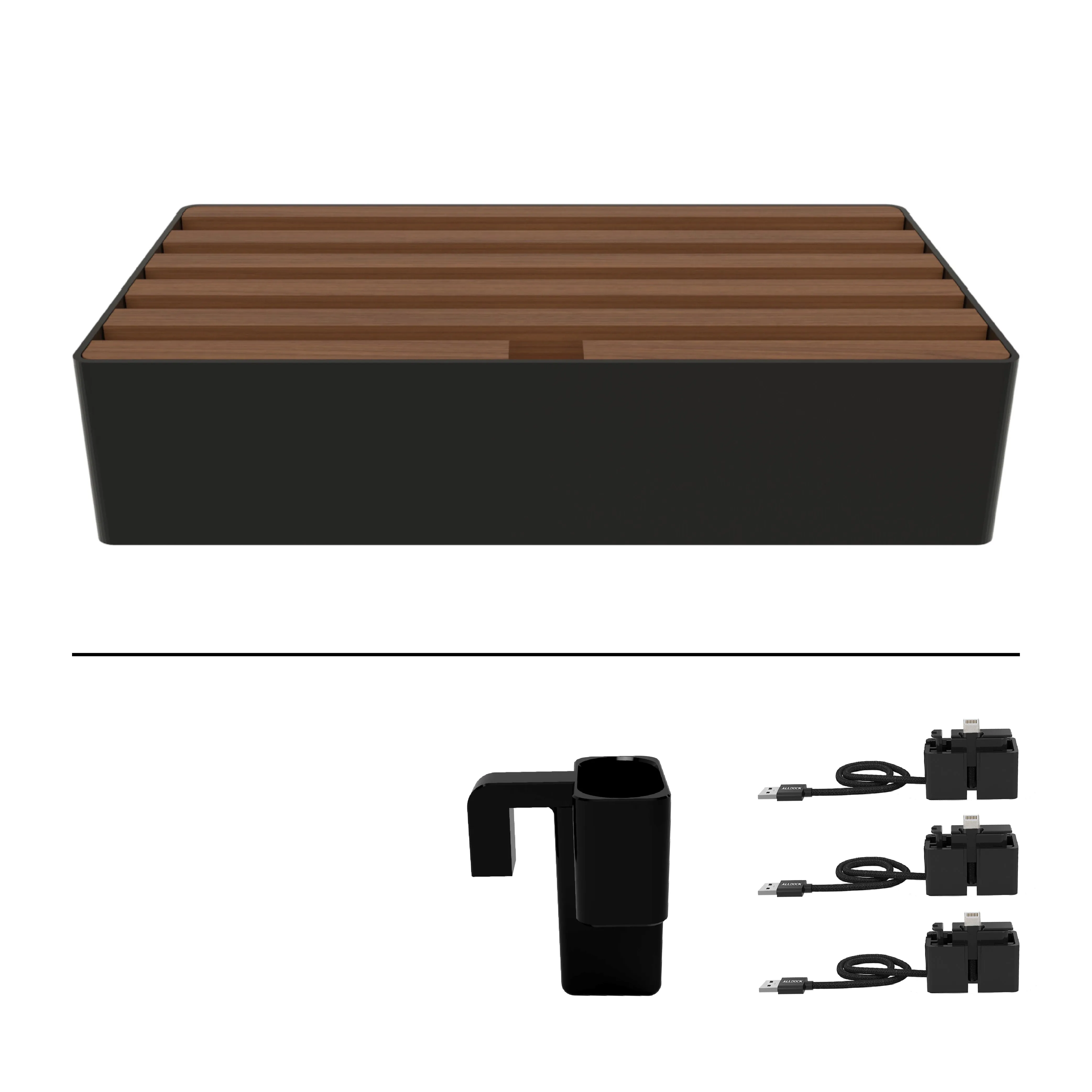 ALLDOCK Classic FAMILY Black & Walnut Package