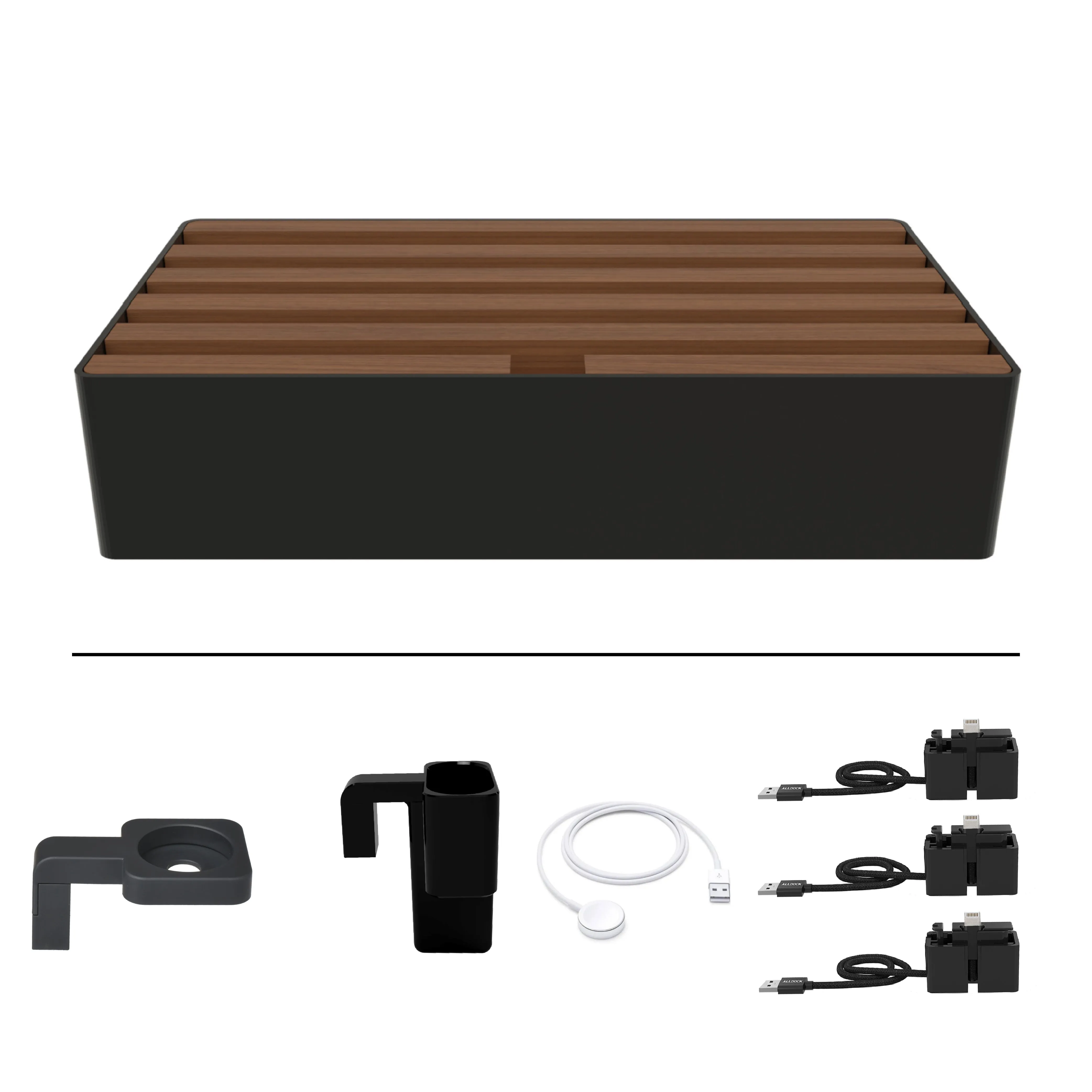 ALLDOCK Classic FAMILY Black & Walnut Package