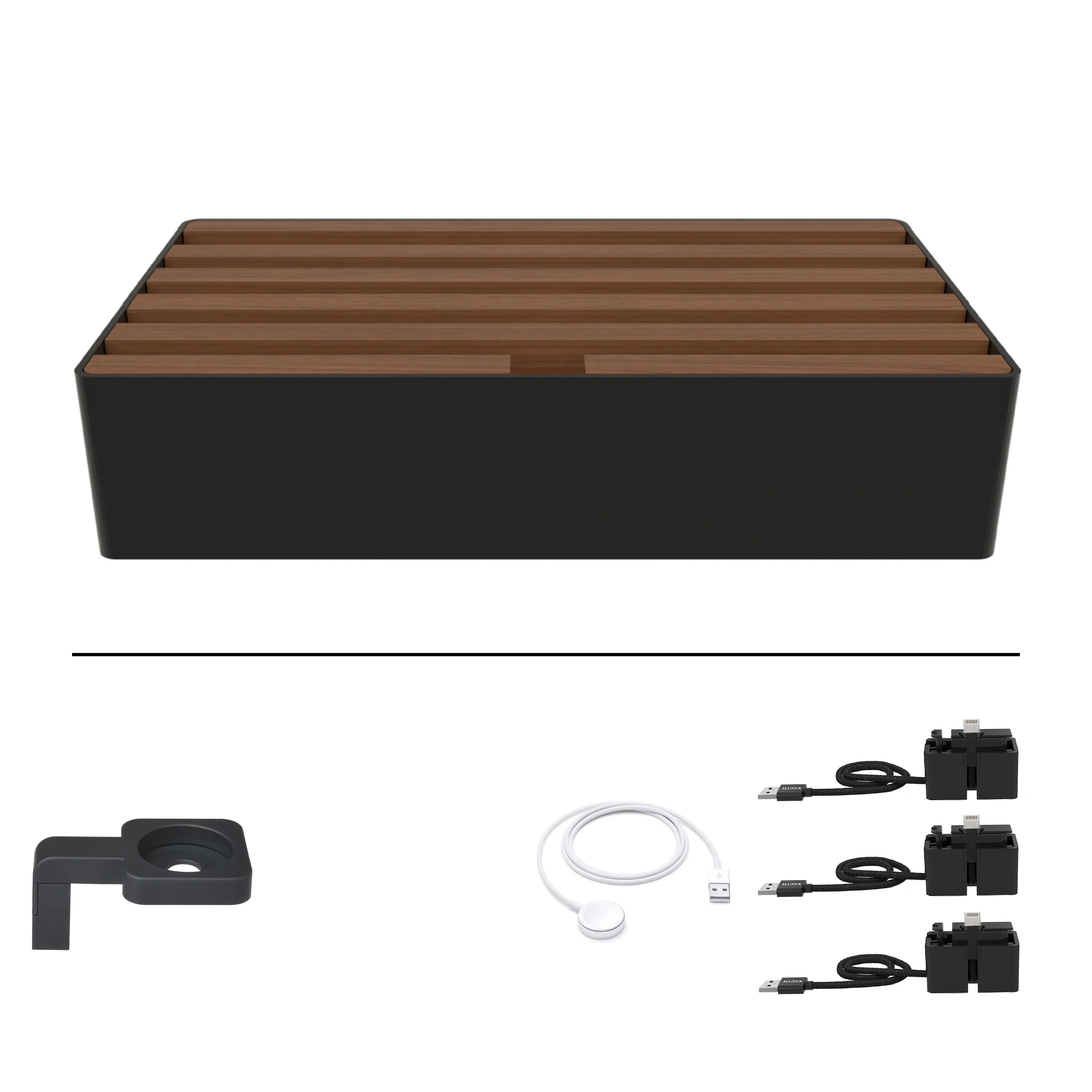 ALLDOCK Classic FAMILY Black & Walnut Package