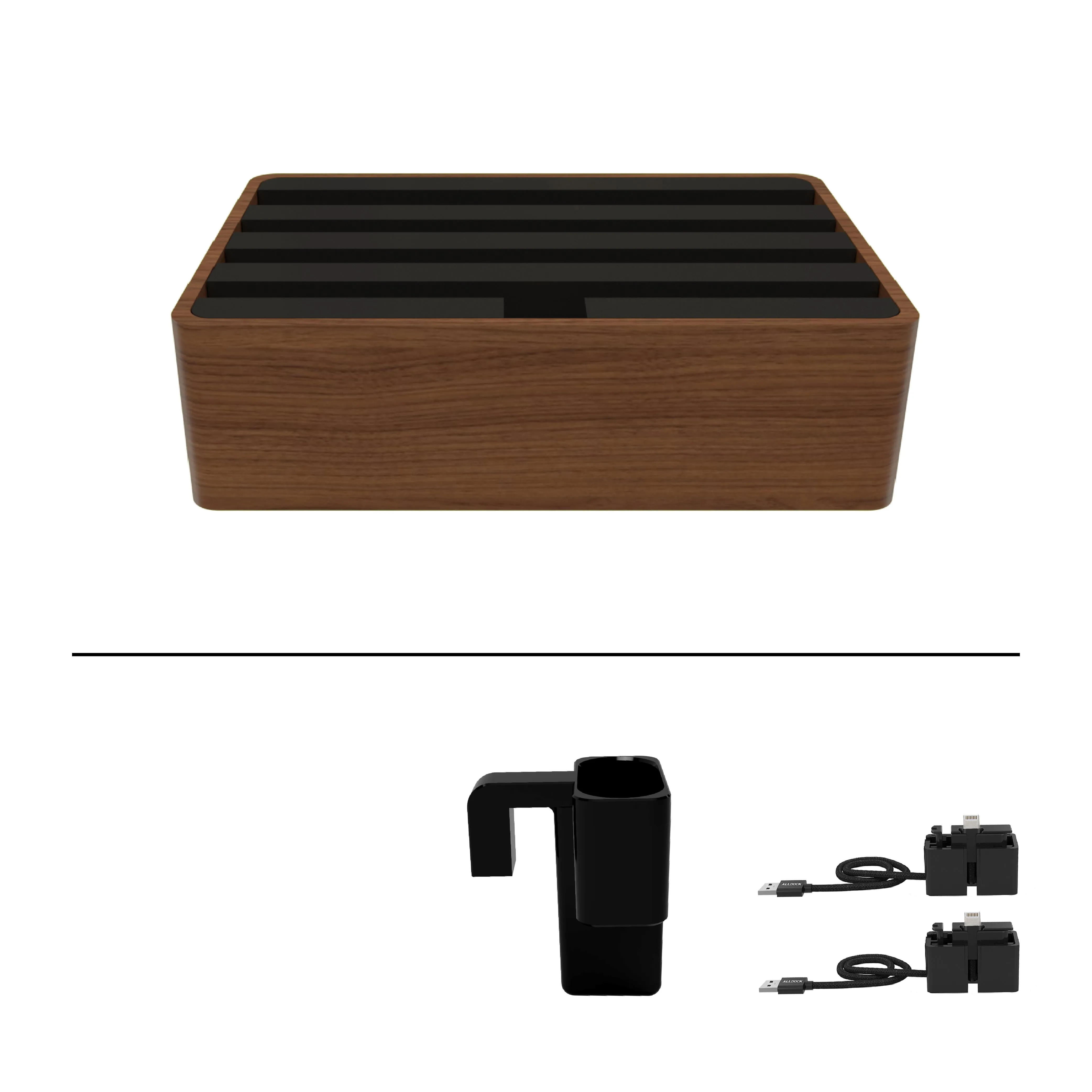 ALLDOCK Classic Walnut & Black Package