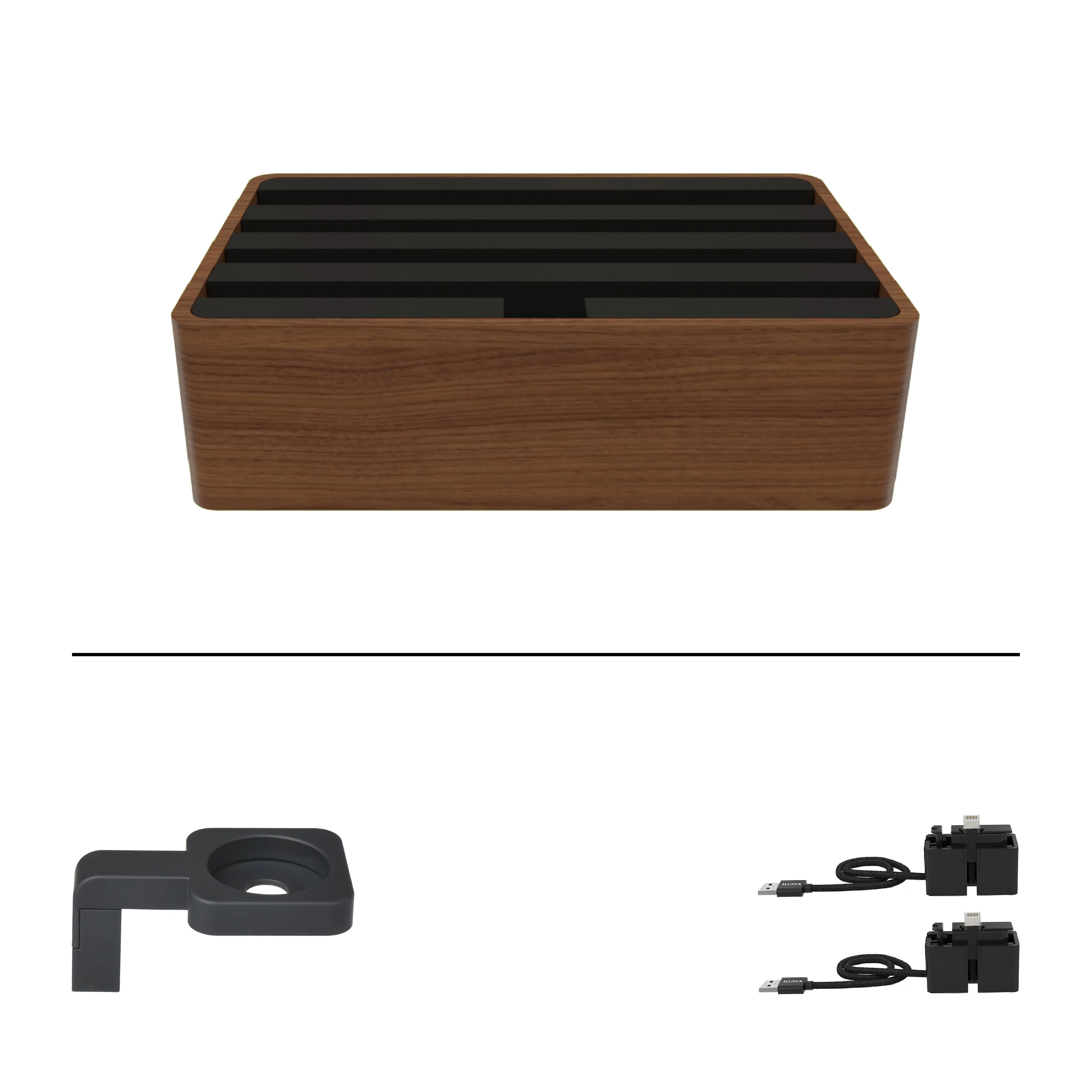 ALLDOCK Classic Walnut & Black Package