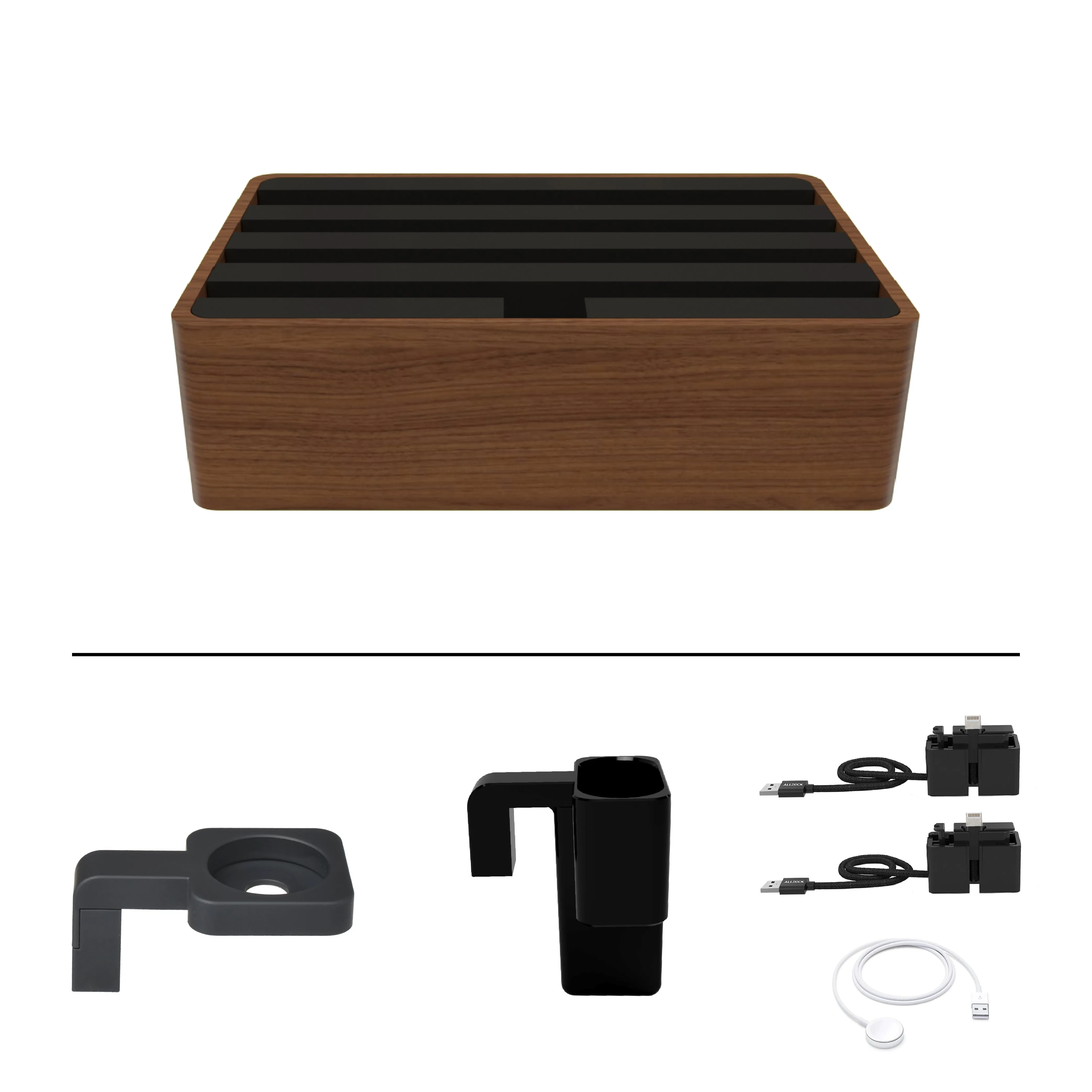 ALLDOCK Classic Walnut & Black Package