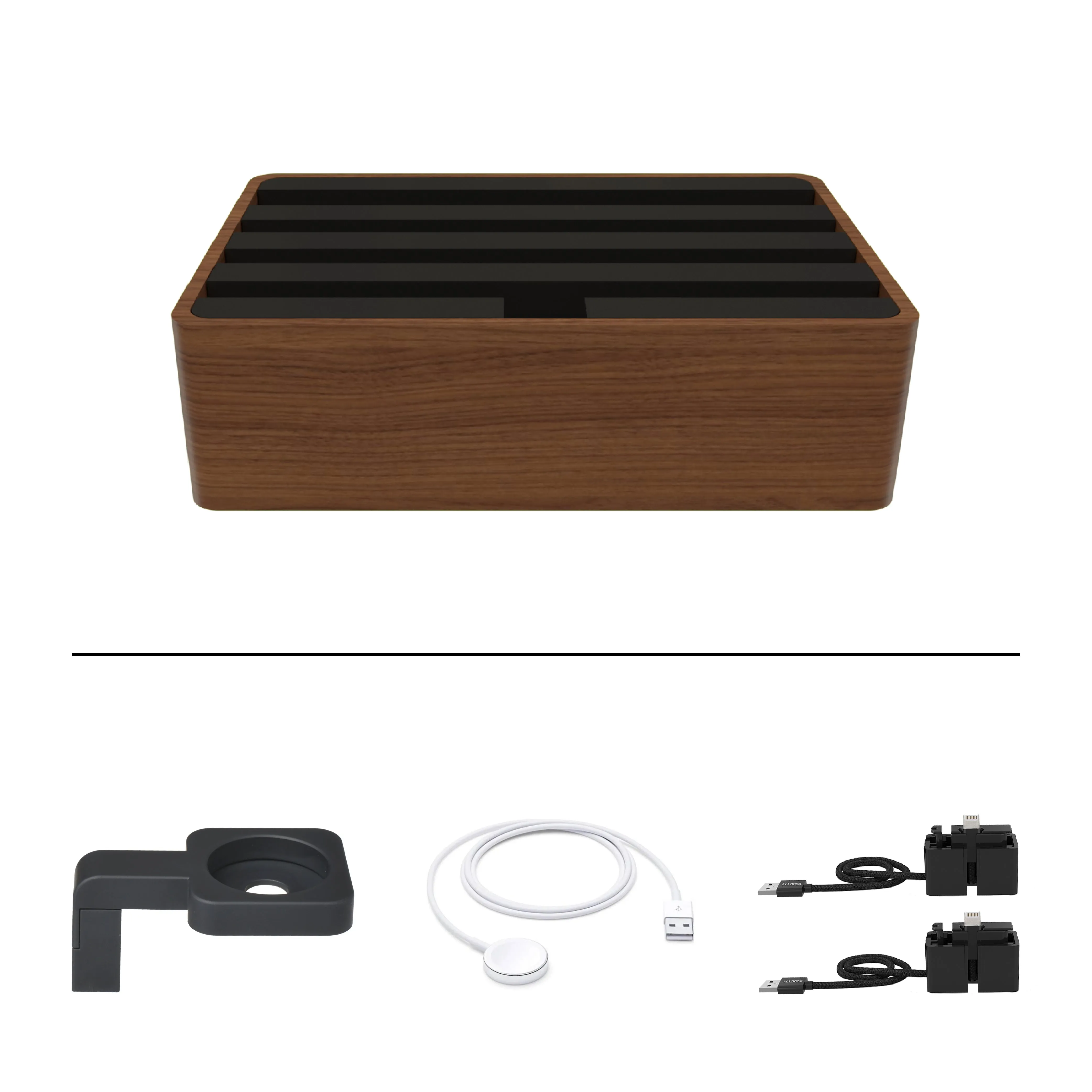 ALLDOCK Classic Walnut & Black Package