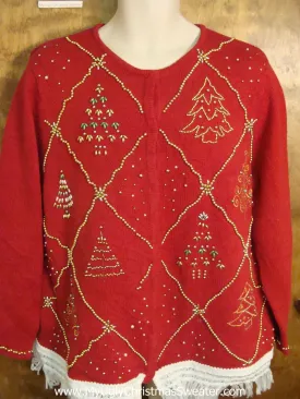 Bling Xmas Tree Ugly Christmas Jumper