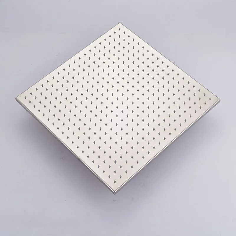Ceiling Mounted Square Shaped Big Rainfall Type Shower Head With LED Lights