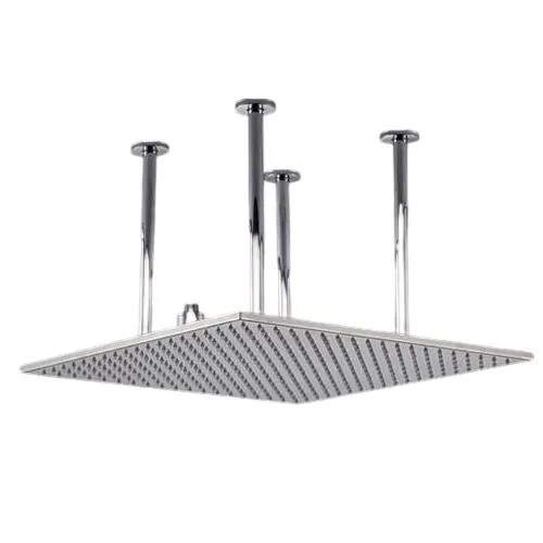 Ceiling Mounted Square Shaped Big Rainfall Type Shower Head With LED Lights