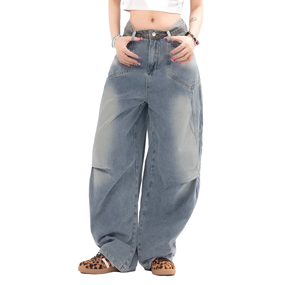 Distressed Washed Jeans Men And Women