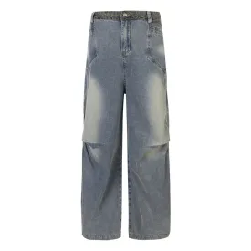 Distressed Washed Jeans Men And Women