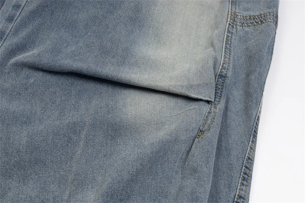 Distressed Washed Jeans Men And Women