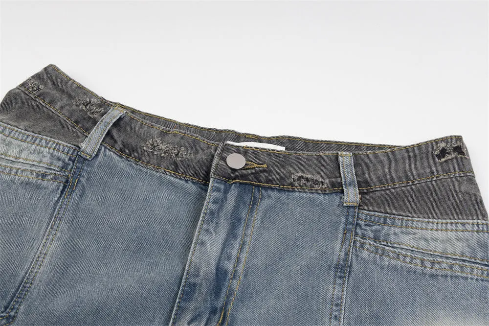 Distressed Washed Jeans Men And Women