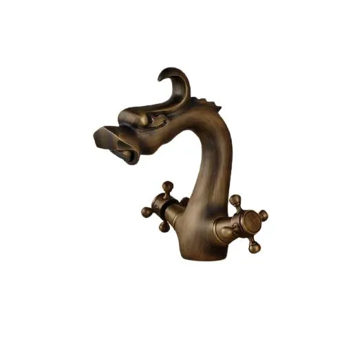 Dragon Style Deck Mounted Dual Handle Faucet