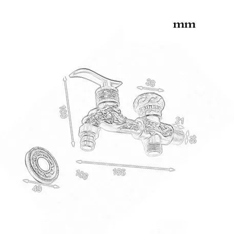 Dual Functions Washing Machine Taps