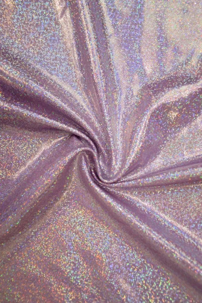 High Waist Lilac Holographic Shorts