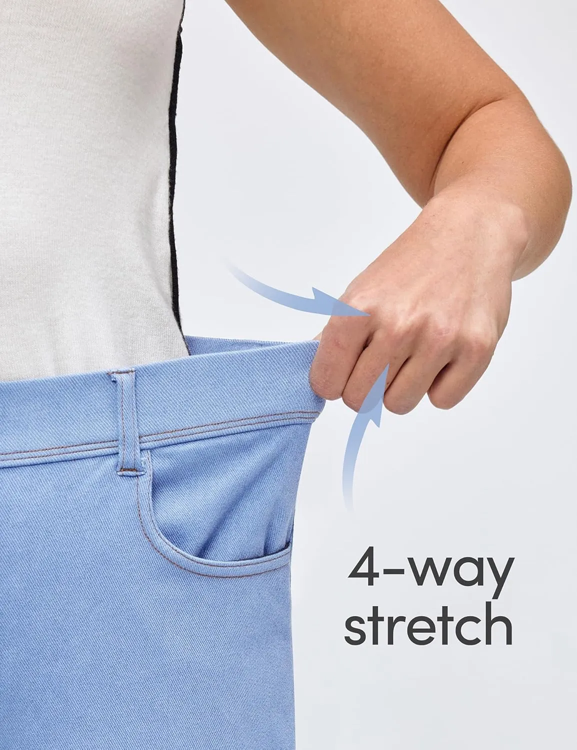 IUGA Wide Leg Jeans Woman Stretchy Pull On Baggy Jeans High Waisted Trendy Womens Jeans Straight Casual Denim Pants