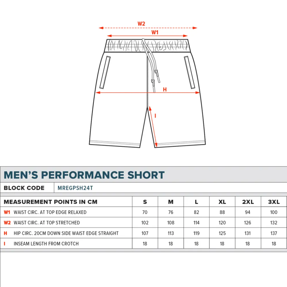 NRL Panel Performance Shorts - Canberra Raiders - Supporter - Adult - Mens
