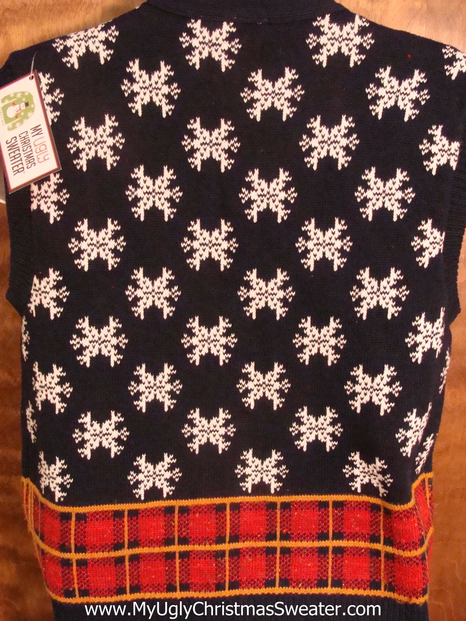 Snowmen and Falling Snow Horrible Christmas Sweater Vest