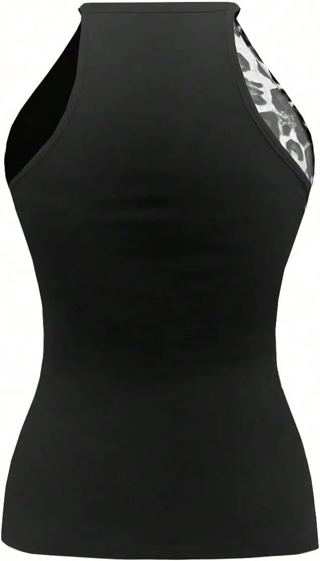 SweatyRocks Women's Ruched Cut Out Criss Cross Wrap Halter Top Sleeveless Cami Tank Top