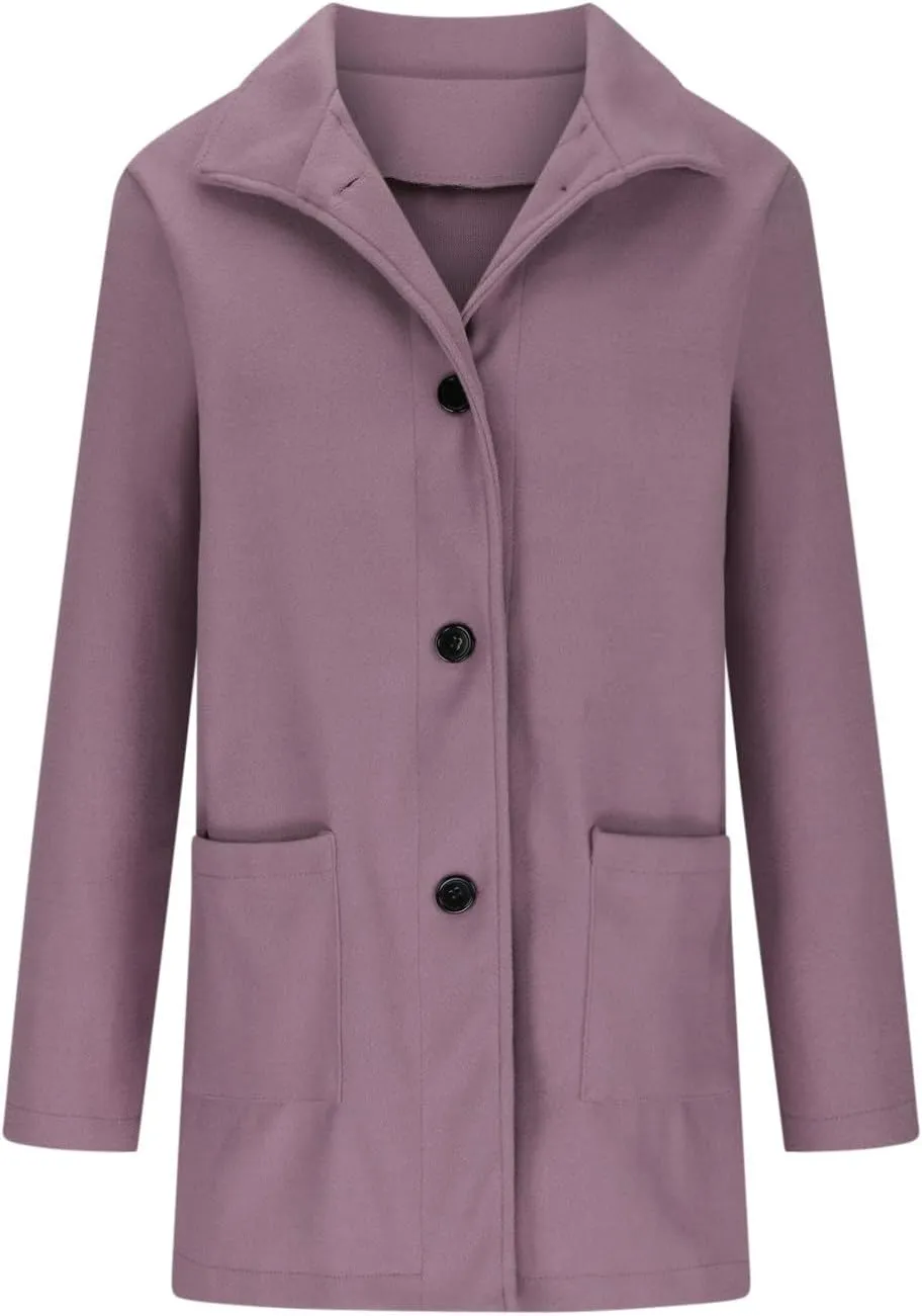 Wool Coat for Women Plus Size Thicken Pea Coats Stand Collar Single Breasted Trench Coat 2024 Fashion Winter Jackets